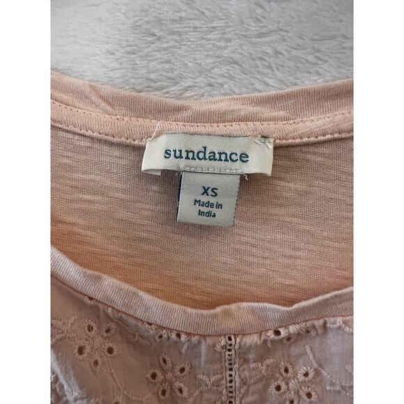 Sundance Women's Katia Eyelet Tank Top Size XS Peachy Pink Angel Boho Festival - Picture 4 of 6